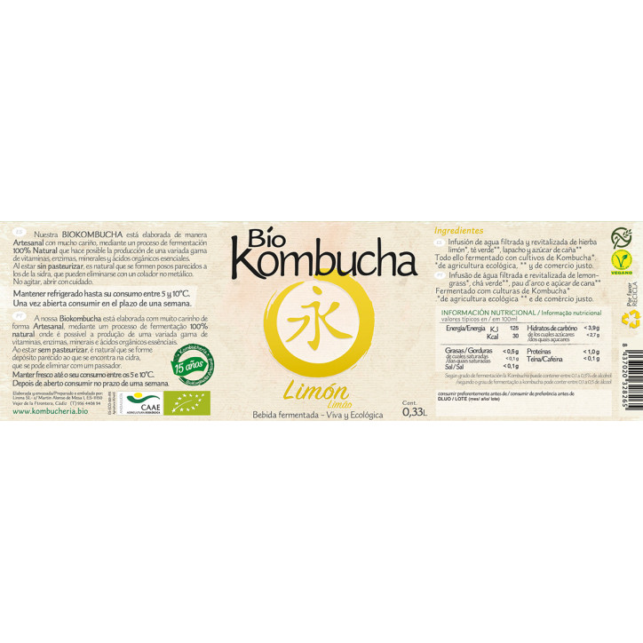 Set de Prueba 8 sabores Bio Kombucha 0,33L vidrio