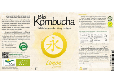 Bio Kombucha Limón 1L vidrio