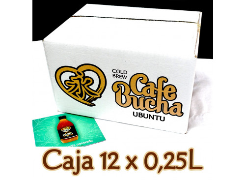 Cafebucha (Kombucha de Cafe) bio, fairtrade, rico (caja de 12)