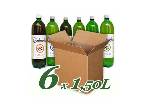 Caja 6 Botellas de BioKombucha PET 1,5L