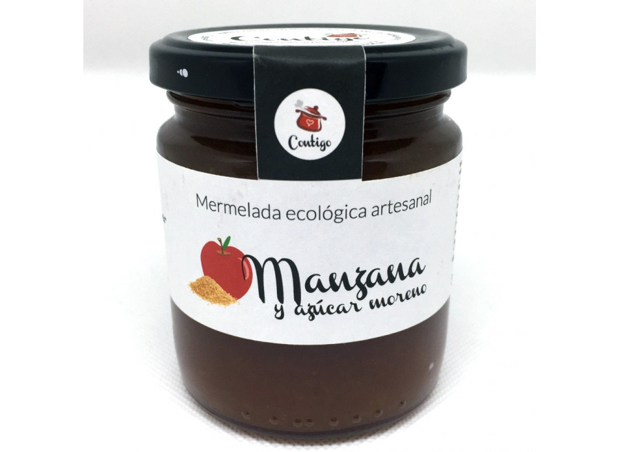 Manzana con azúcar moreno y canela