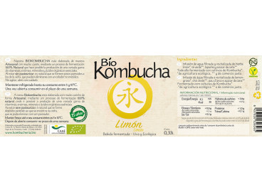 Bio Kombucha Limón 0,33L PET